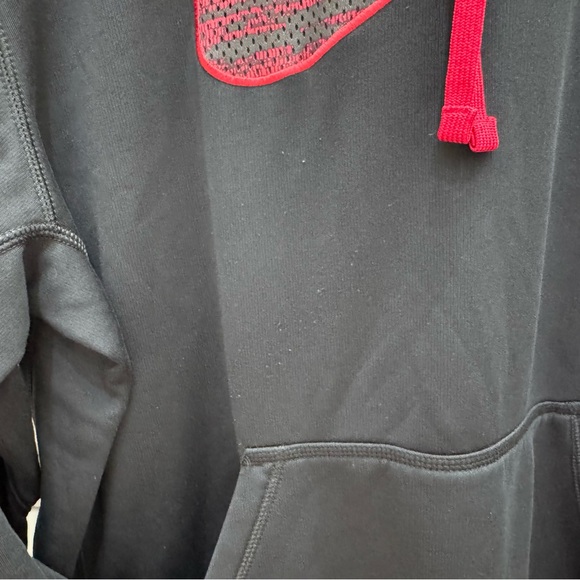 Nike KO Swoosh Camo Hoodie Black / Red Pullover Sweatshirt Therma Fit Men XL - Picture 7 of 7